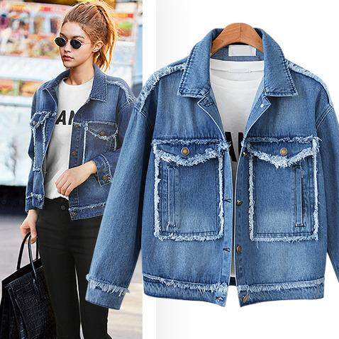ZASHION เสื้อแจ็คเก็ตยีนส์ผู้หญิง 2019 European Women's Denim Jacket Coat ZASHION เสื้อแจ็คเก็ตยีนส์ผู้หญิง 2019 European Women's Denim Jacket Coat