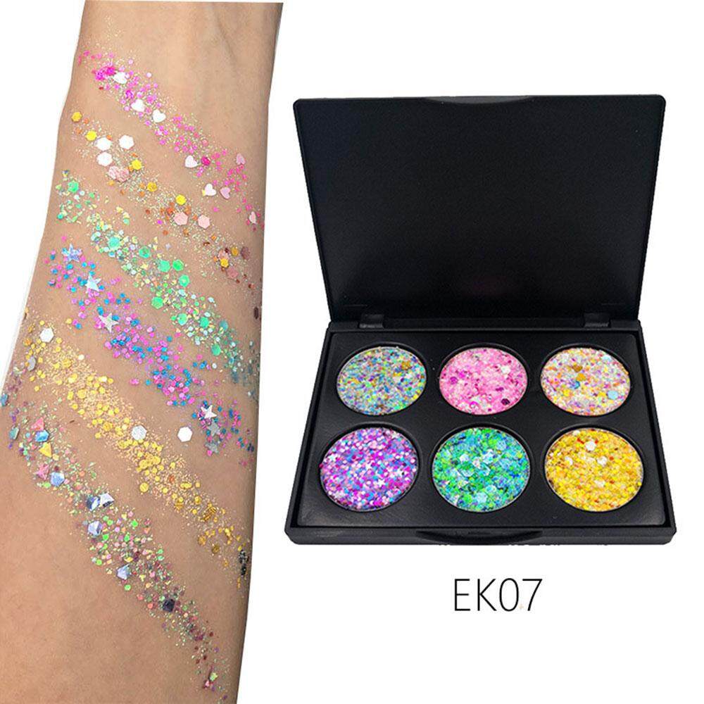 Eyes อายแชโดว์ Magical 6 สี/ชุดอเนกประสงค์ความงาม Glitter Eyes อายแชโดว์ Magical 6 สี/ชุดอเนกประสงค์ความงาม Glitter