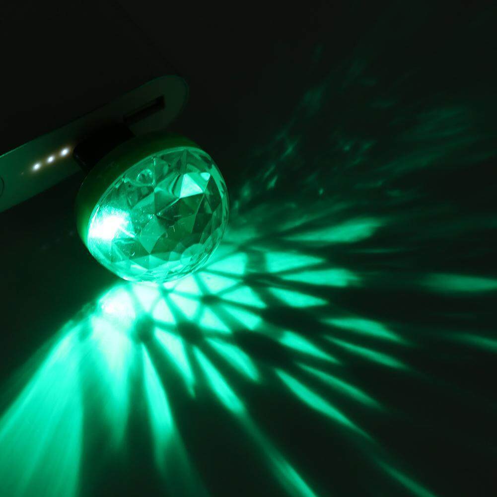 Newlifestyle Mini Rotating Magic Ball USB LED Stage Light Car DJ Party Projector Lamp - intl(Green)