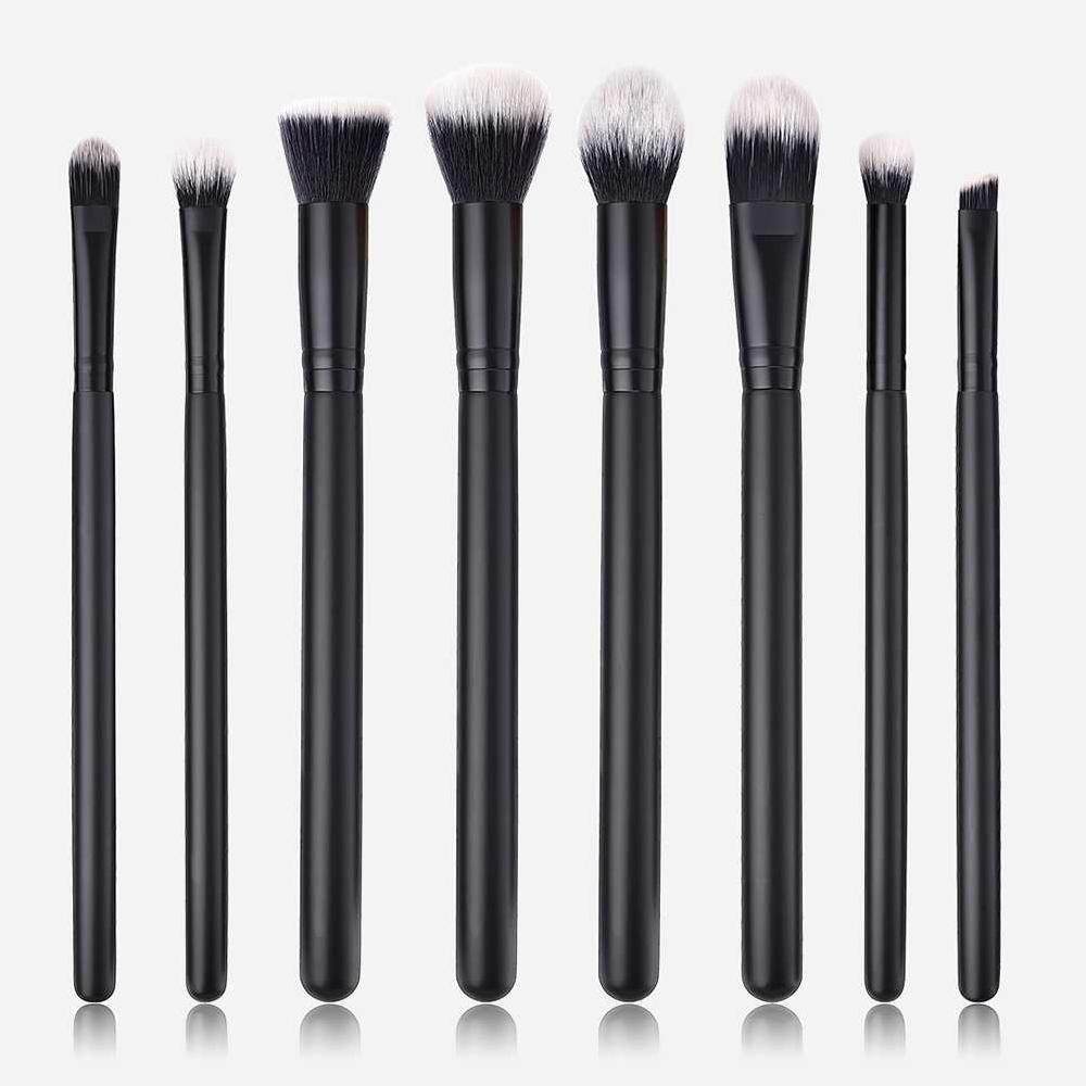 LISSNG 8 ชิ้นที่จับไม้แปรงสำหรับแต่งหน้าชุดผู้ก่อตั้งแป้งทาผิวหน้าอายแชโดว์ Lip Beauty เครื่องสำอางแต่งหน้าเครื่องมือ