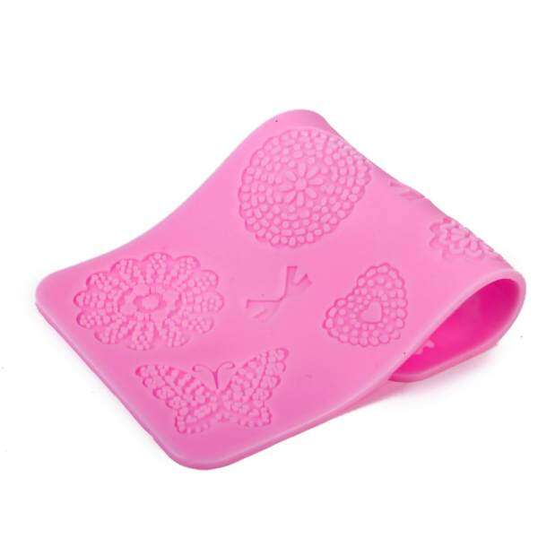 MagiDeal Silicone DIY Fondant Cake Lace Sugar Craft Mat Cake Texture Mold -Pink