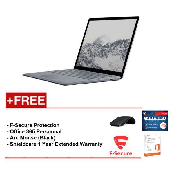 Surface Laptop Core i5/4GB RAM - 128GB + Shield Care 1 Year Extended Warranty + F-Secure End Point Protection + Office 365 Personal + Arc Mouse (Black) Malaysia