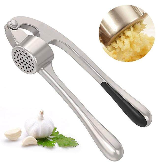 มือถือเครื่องบดกระเทียมเครื่องบดกระเทียมและ Peeler Heavy Duty Professional เครื่องบดกระเทียม (Silver) - INTL