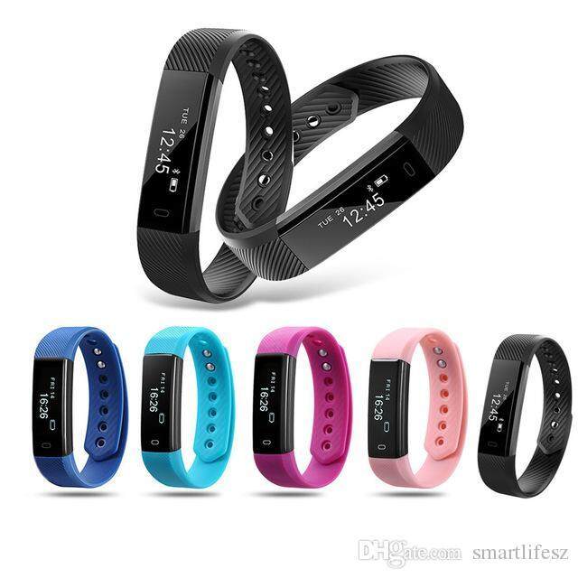 มาใหม่ล่าสุด ID115 สมาร์ทบลูทูธ Bluetooth 4.0 สายรัดข้อมือสำหรับโทรศัพท์ iOS Android