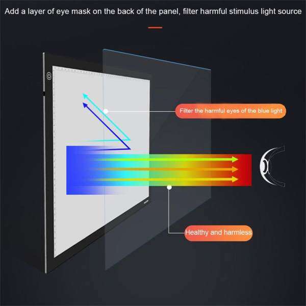 A3 Portable LED Drawing Board Eyesight Protection Touch Dimmable Tracing Table Light Pad Box for 2D Animation Sketching Malaysia