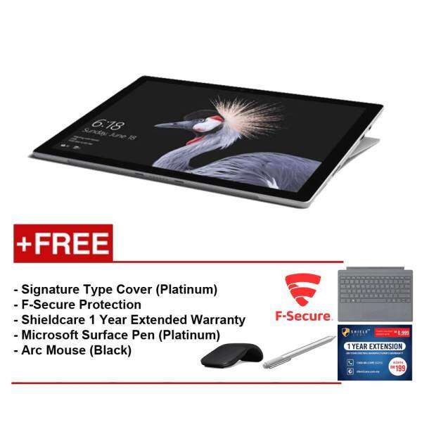 NEW Microsoft Surface Pro-Core i5 8G/256GB Free Surface Pro Type Cover(Platinum)+ Shieldcare 1 Year Extended Warranty+ F-Secure EndPoint Protection+ ArcMouse(Black)+ Microsoft Surface Pen (Platinum) Malaysia