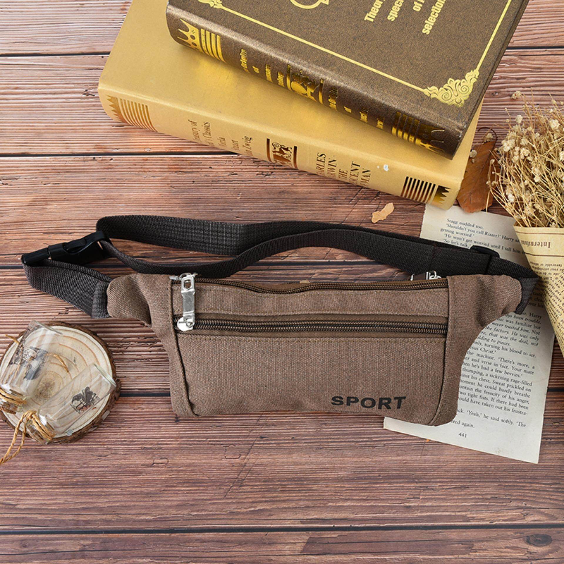 Unisex Running Bag Travel Handy Hiking Sport Waist Bag Black