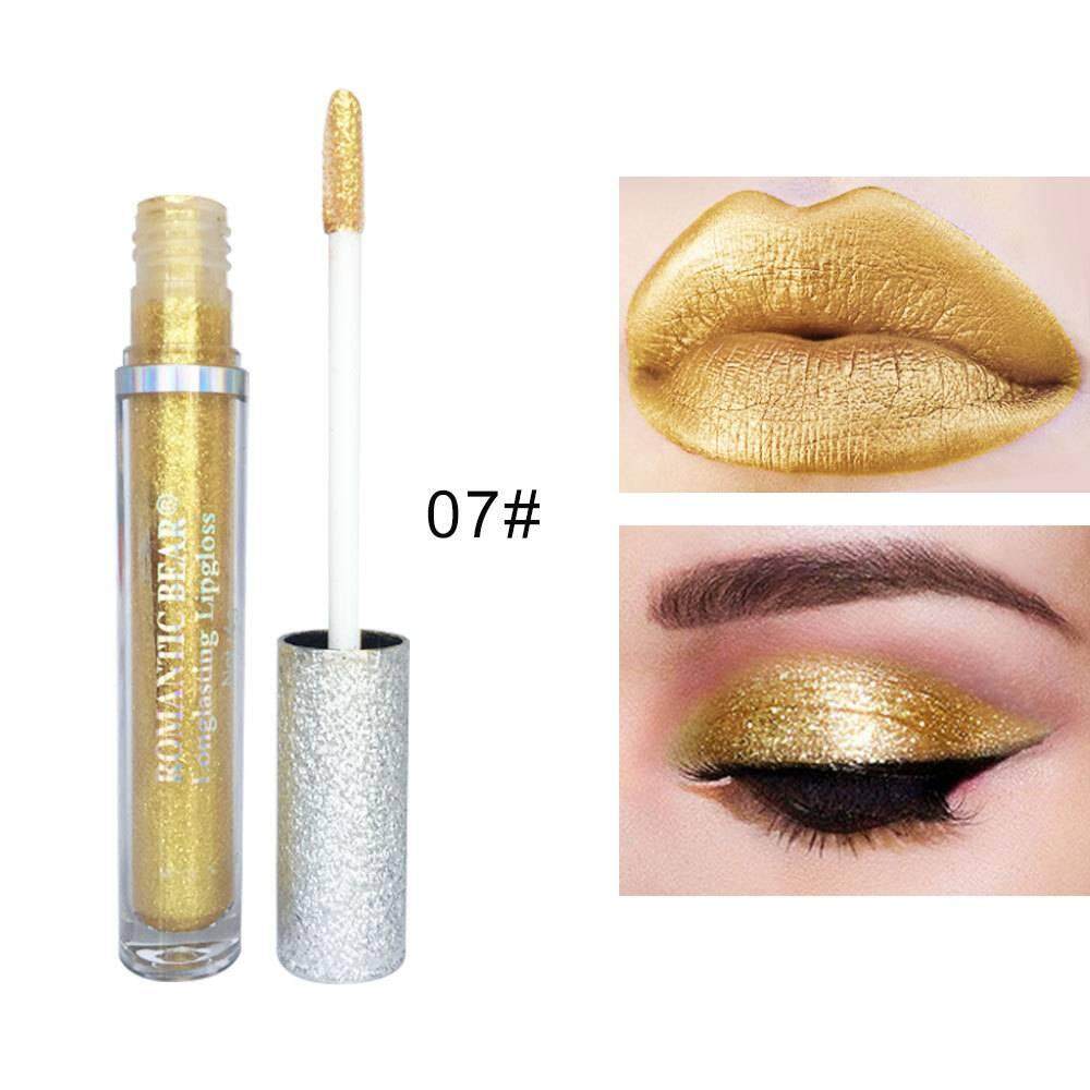 Qooiu ROMANTICBEAR 12 สี Diamond Shine Serie Lipgloss อายแชโดว์ 2 In 1 Glitter Pigment Lipgloss LIPS Eyes Qooiu ROMANTICBEAR 12 สี Diamond Shine Serie Lipgloss อายแชโดว์ 2 In 1 Glitter Pigment Lipgloss LIPS Eyes