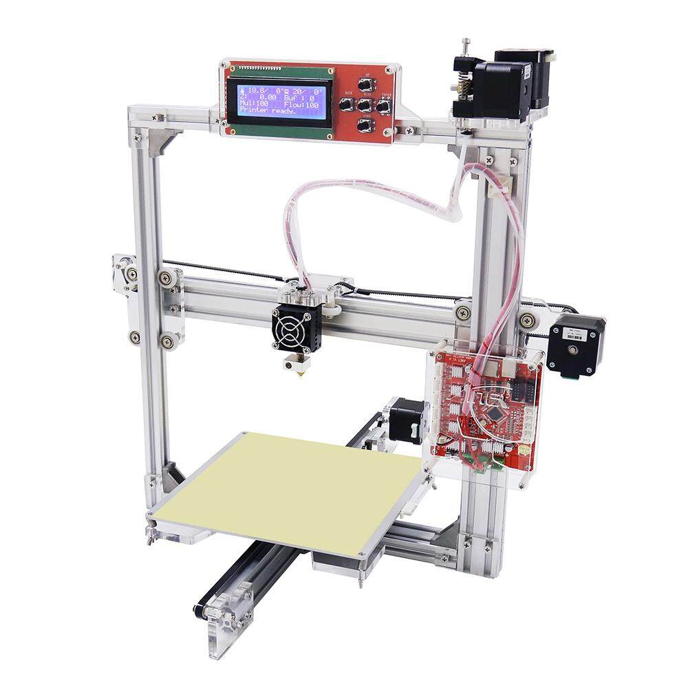 Anet A2 Aluminum Metal 3D Three-dimensional DIY Printer with TF Card Off-line Printing / LCD DisplayUK PLUG (Silver)