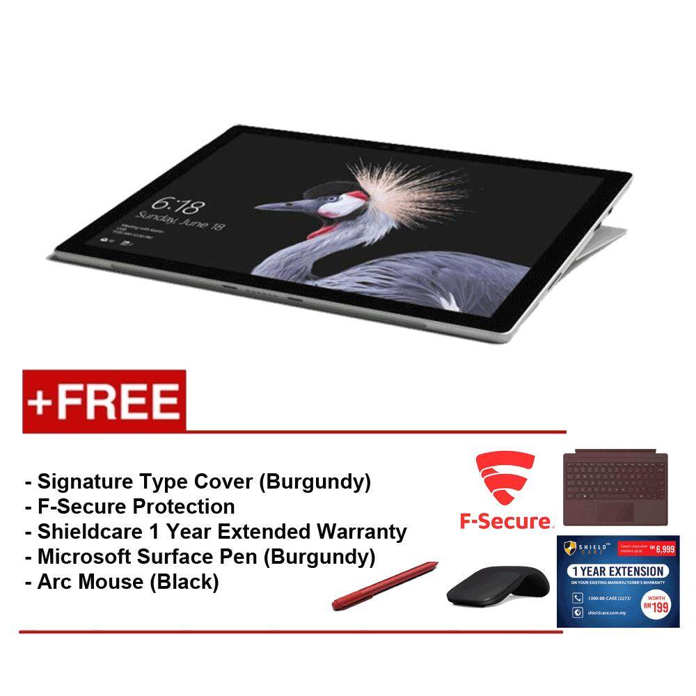 NEW Microsoft Surface Pro-Core i5 8G/256GB Free Surface Pro Type Cover (Burgundy) + Shieldcare 1Year Extended Warranty + F-Secure End Point Protection + Arc Mouse (Black) + Microsoft Surface Pen (Burgundy) Malaysia