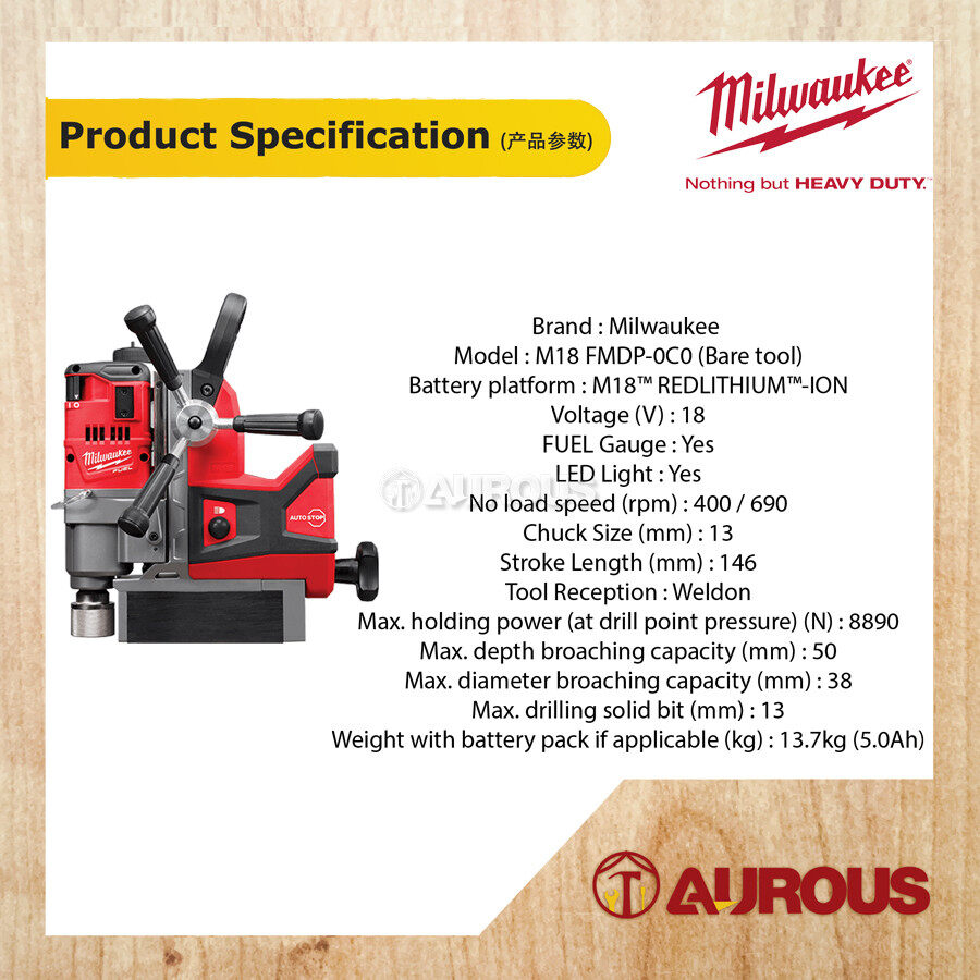 Milwaukee M Fuel Gen Magnetic Drilling M Fmdp C M Fmdp