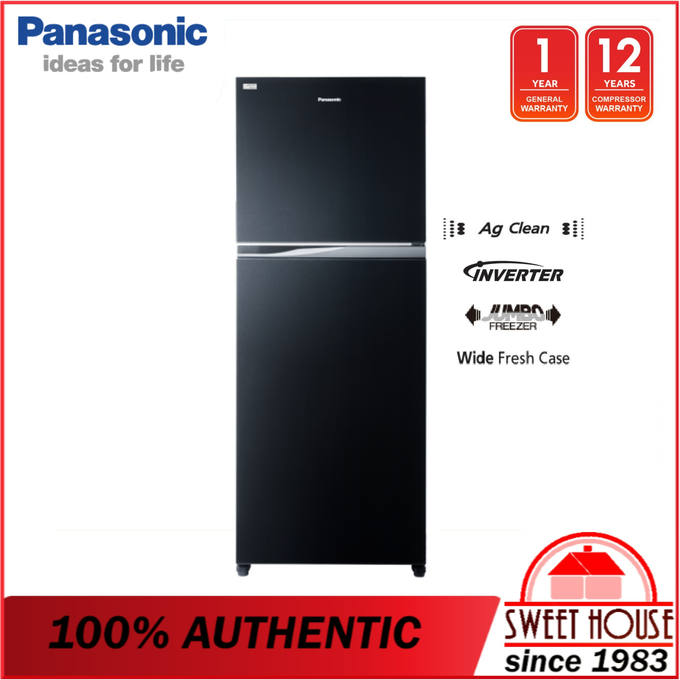 Ready Stock Panasonic L Door Top Freezer Refrigerator Inverter