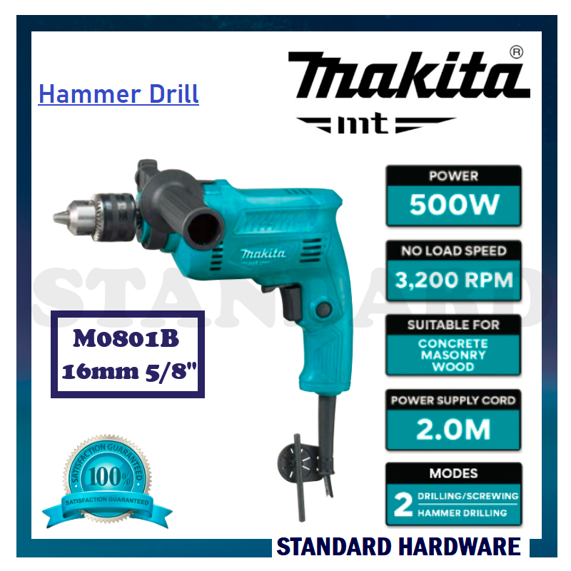 Makita MT M0801B 16mm 5 8 500W Hammer Drill 100 ORIGINAL Lazada