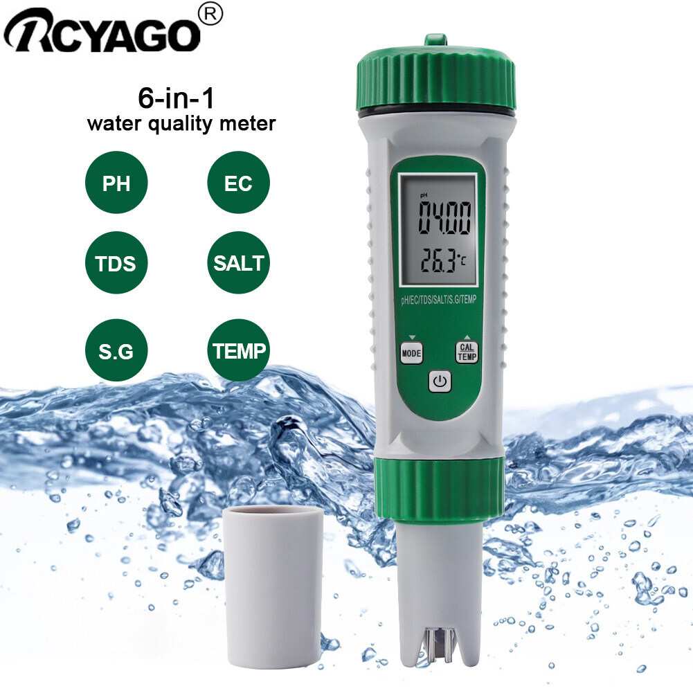 Rcyago In Water Qulity Meter Ph Ec Tds Salt S G Temp Meter Water