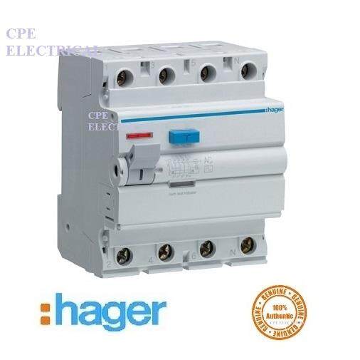 HAGER CE463B 63A 4 POLE 100mA ELCB RCCB Made In France Lazada