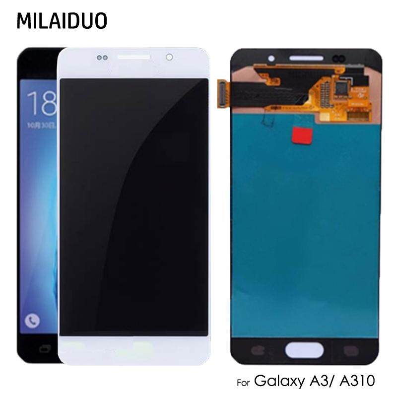 List Harga Samsung Galaxy Layar Full Termurah Juli 2019 18 Milaiduo Asli Super AMOLED/TFT untuk Samsung Galaxy A3 2016 LCD A310 A310f Sm-a310f Rakitan Digital Layar Sentuh LCD