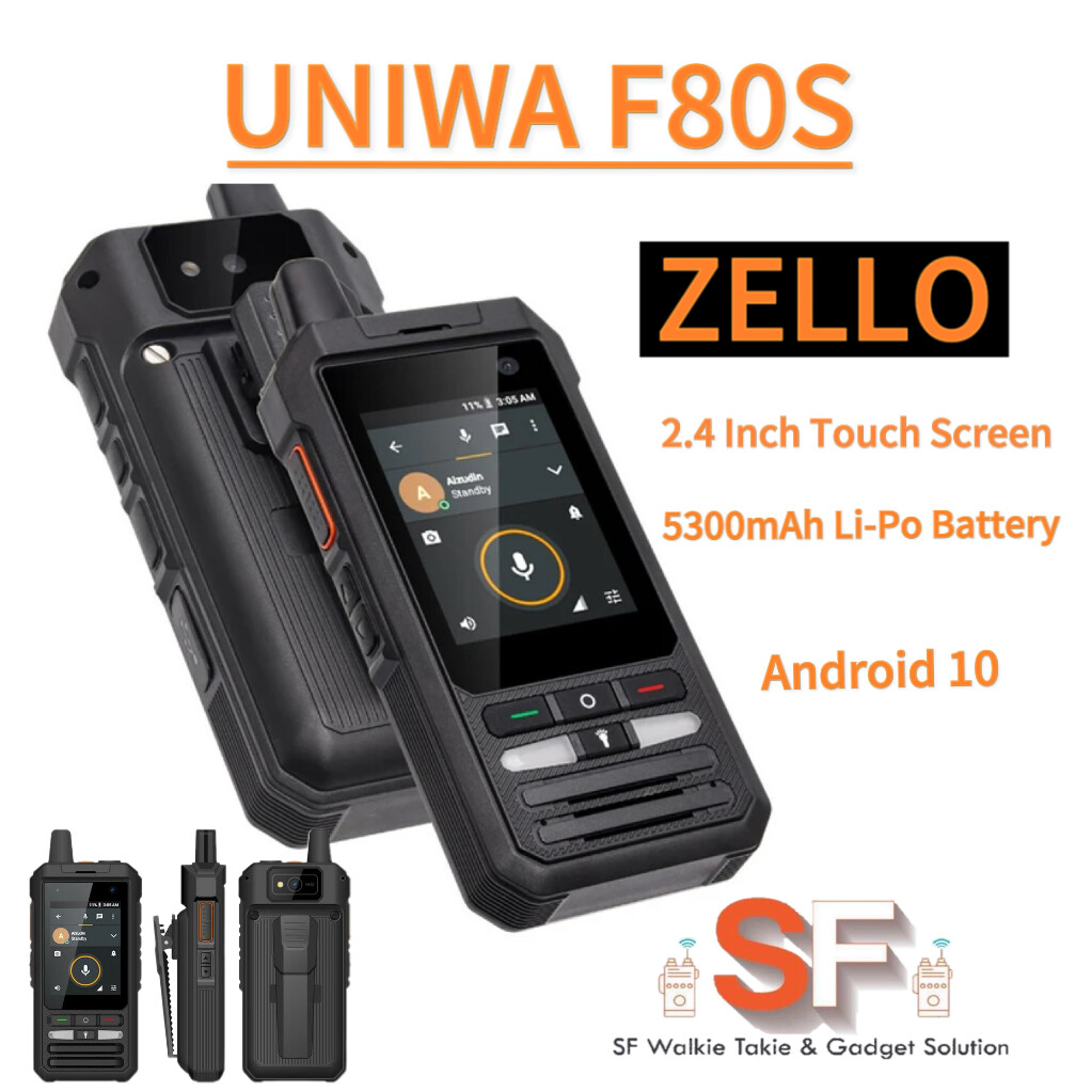 UNIWA F80S Android Zello Real PTT 4G Walkie Talkie Lazada