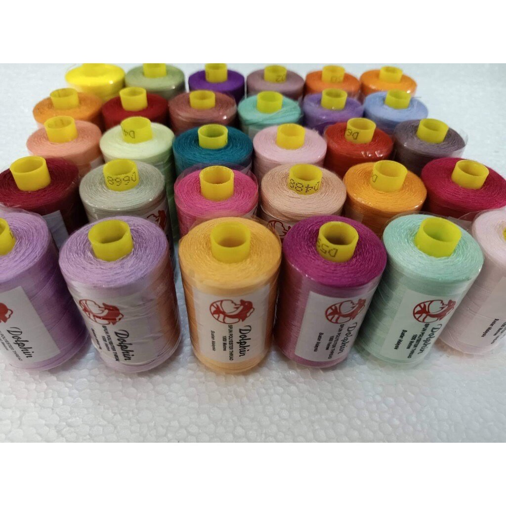 Benang Jahit Biasa M Dan M Dolphin Sewing Thread Pc Lazada