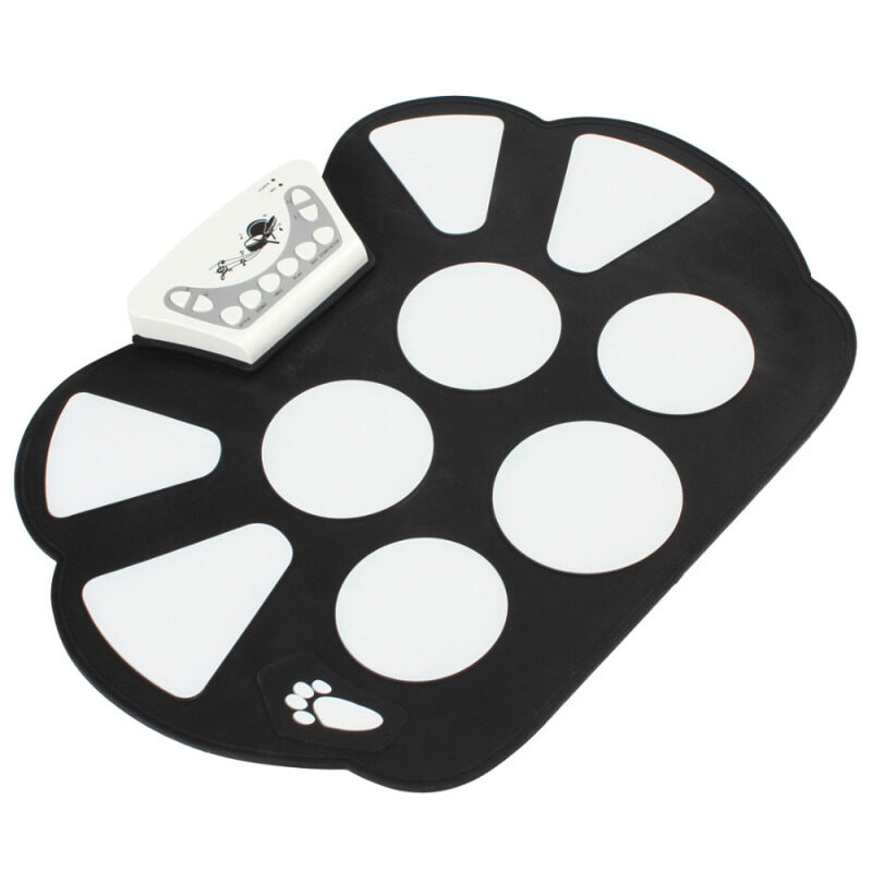 Digital Portable 9 Pad Musical Instrument Electronic Roll-up Drum Kit,Black - intl