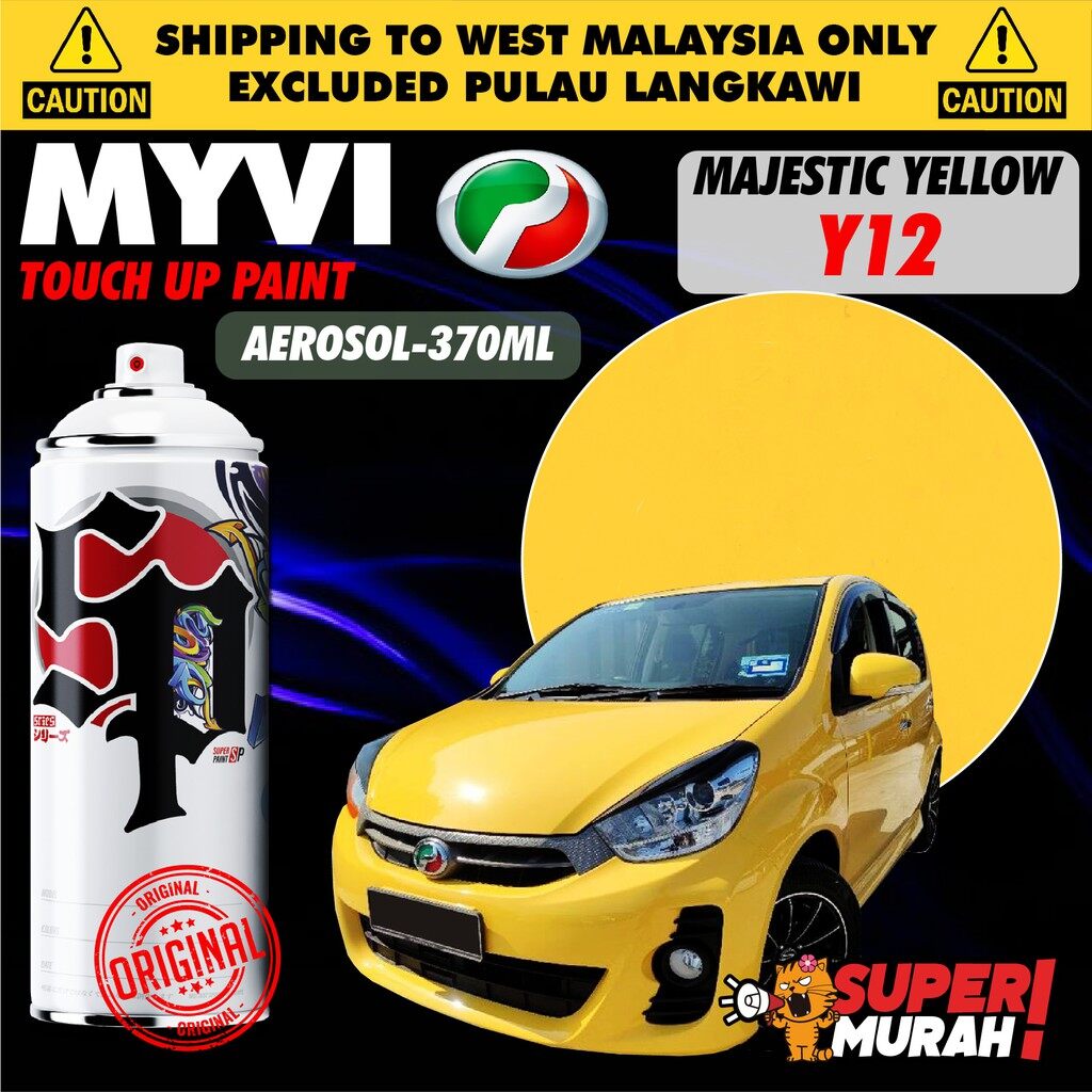 PERODUA MYVI Touch Up Paint Colors Cat Aerosol Spray Bottle Cat