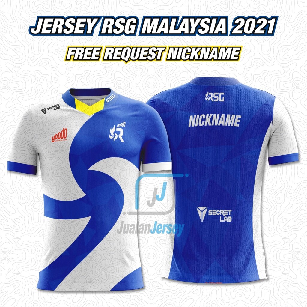 T Shirt JERSEY RSG ESPORT MALAYSIA NEW FREE Quest NICKNAME Lazada PH