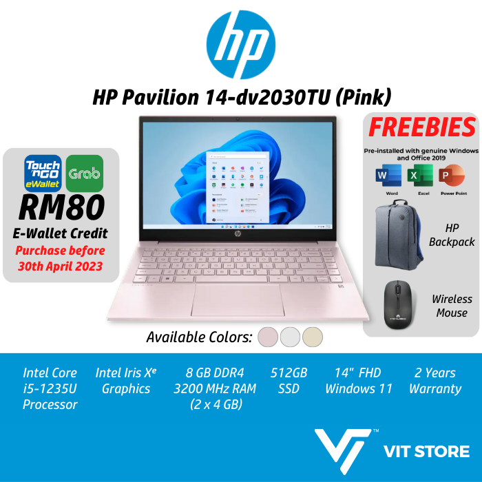 NEW 2022 12th Gen HP Pavilion 14 Dv2029TU Gold 14 Dv2030TU Pink