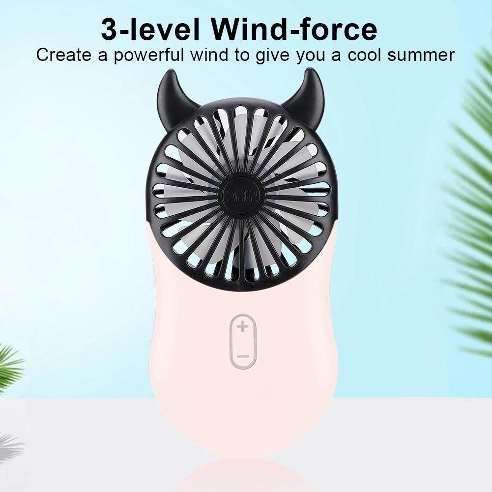 ?Up TO 40% Off?Cute DEVIL สไตล์มือถือมินิพัดลม 3 ระดับลม - Force มือถือพัดลมมินิ USB