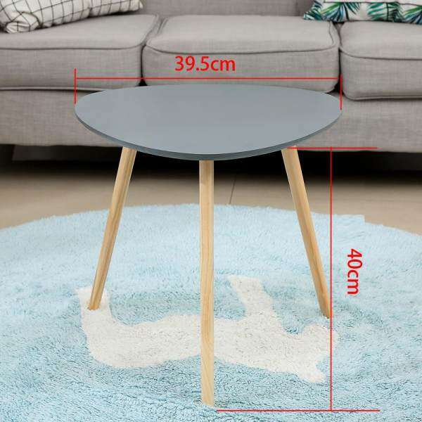 RuYiYu - 3 Wood Legs Coffee Table Round End Side Table, Night Stand Table Telephone Sofa Snack Table for Living Room Home and Office