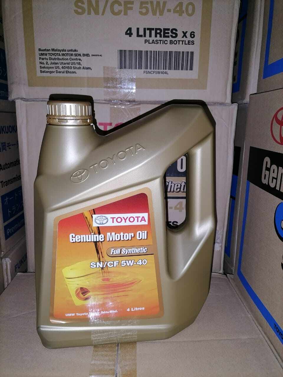 READY STOCK TOYOTA SN CF 5W40 FULLY SYNTHETIC ENGINE OIL Lazada