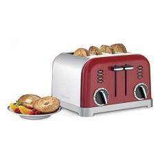 Cuisinart CPT-180MR Metal Classic 4-Slice Toaster, Metallic Red