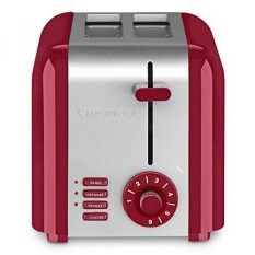 Cuisinart CPT-320 2-Slice Compact Toaster, Stainless Steel/Red