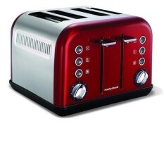 Morphy Richards 242004 Accents 4 Slice Toaster (Red)