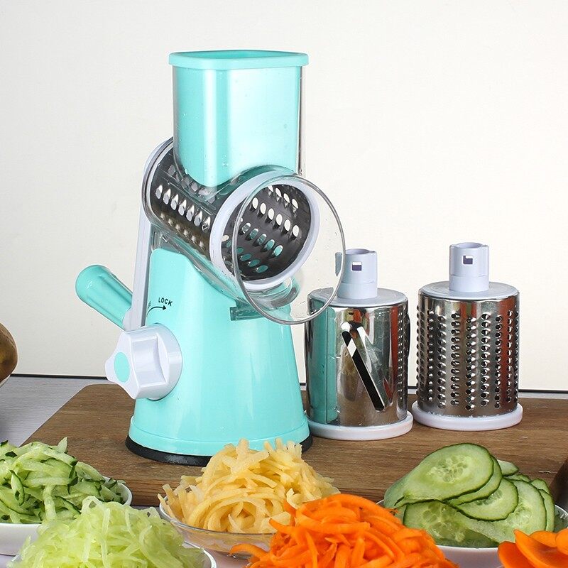 1Set Vegetable Cutter Round Mandoline Slicer Grater For Carrot Potato Julienne Stainless Steel Blades Kitchen Accessories Gadgets