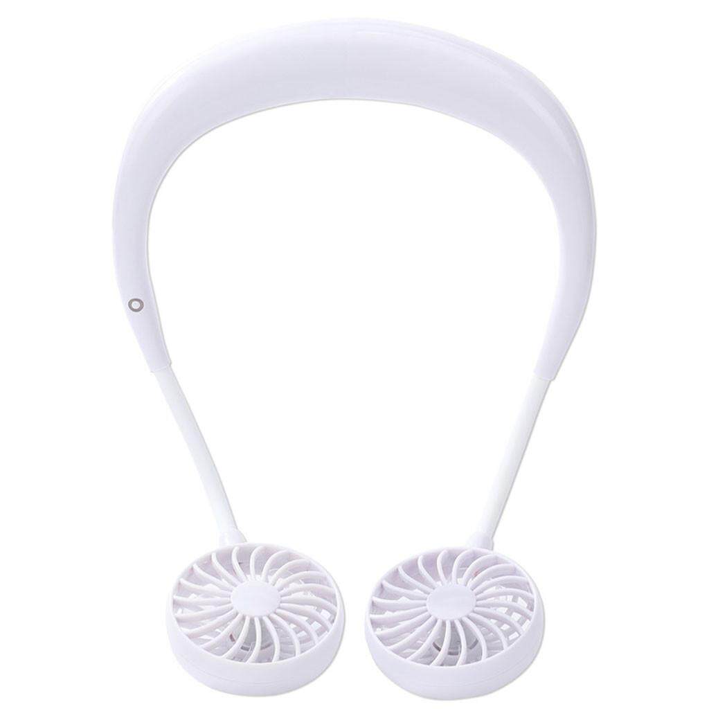 USB พัดลมพกพาแฮนด์ฟรีคอแขวน USB ชาร์จ Mini แบบพกพาพัดลม 3 Gears USB เครื่องปรับอากาศสำหรับ Home Office