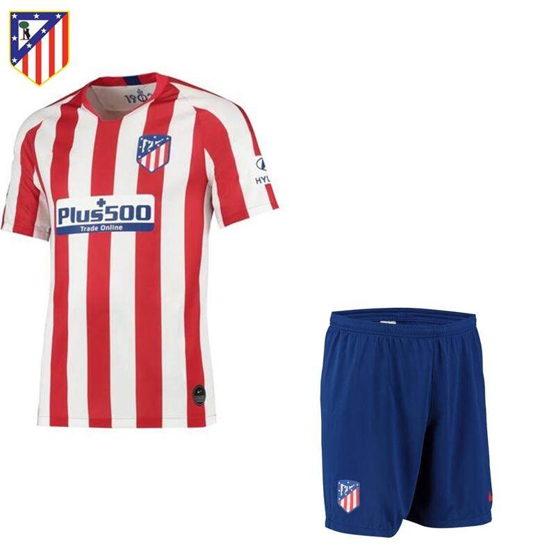 2019/2020 เด็กที่มีคุณภาพสูง's Atletico เด็กชุด Madrid เสื้อแข่งฟุตบอลสำหรับเด็กเสื้อฟุตบอลกางเกงขาสั้นฟรี
