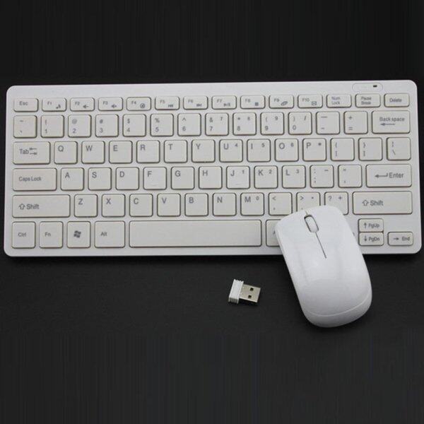 1x Portable Ultra Slim Silent Wireless 2.4GHz Mini Keyboard and Mouse Set with USB Bluetooth Receiver for PC Laptop Android Smart TV Malaysia
