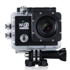 2.0" LTPS LCD 1080P 14MP 30M Waterproof WIFI Helmet Sport Action Video Camera - 170 Degree HD Lens Motion Detection Loop Recording (Black)