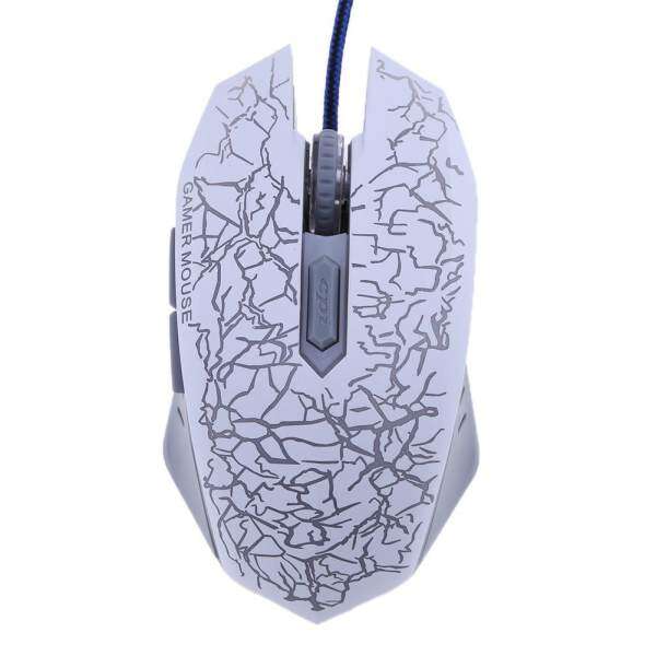 2400DPI LED Optical USB Wired Gaming Mouse 6 Buttons Gamer Computer Mice(White) Malaysia