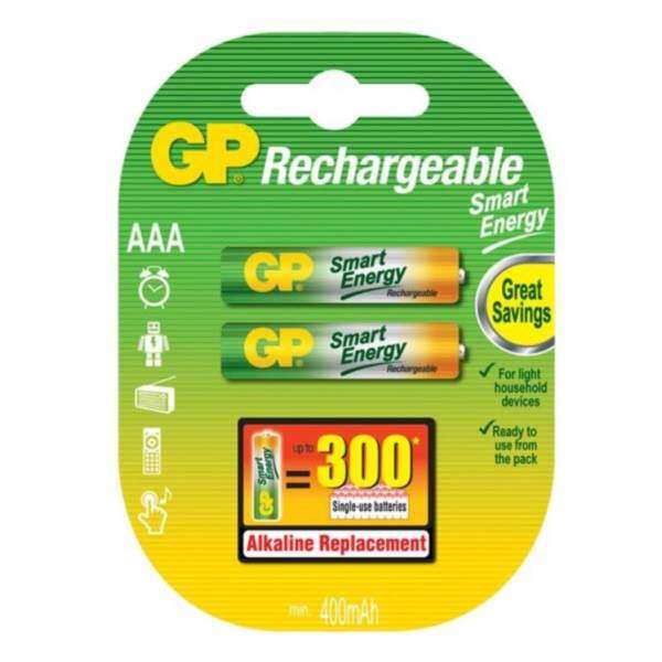 2PCS GP Smart Energy AAA 400mAh Rechargeable Battery - GP40AAAHCRL-2UWC2 Malaysia