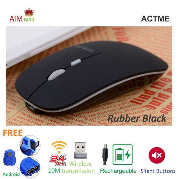 ACTME T5 Rechargeable 2.4G Wireless Advanced invisible optical and silent buttons mouse Malaysia