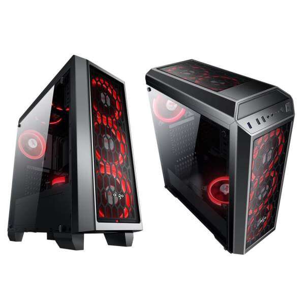 Aigo Starship II Side Window Gaming Black Casing With 3 Aigo Eclipse LED Fan Malaysia