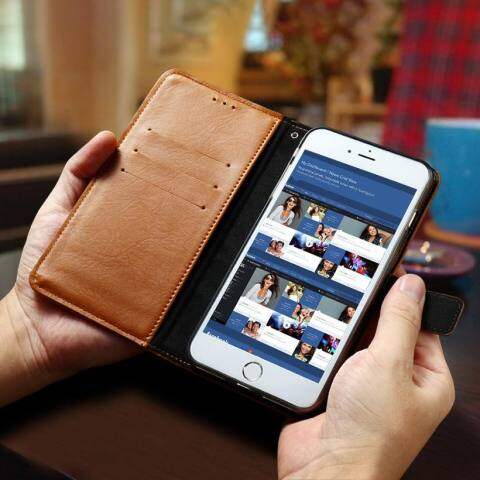 Akabeila Dompet Kulit Casing Ponsel untuk Kristal Umidigi Umi Kristal Umidigi 5.5 Inch Mewah Polos Kuda Gila Ponsel Sarung Dompet Tempat Kartu untuk Bqs 5059 Case 2