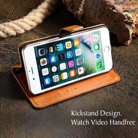 Akabeila Dompet Kulit Casing Ponsel untuk Kristal Umidigi Umi Kristal Umidigi 5.5 Inch Mewah Polos Kuda Gila Ponsel Sarung Dompet Tempat Kartu untuk Bqs 5059 Case 5