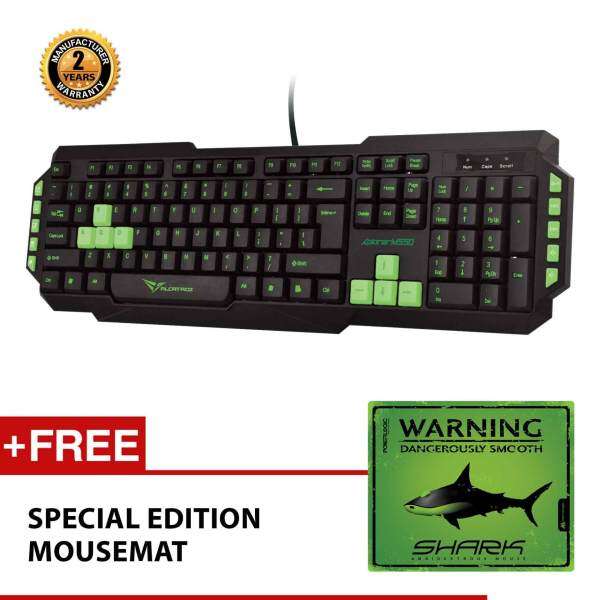 Alcatroz Xplorer M550 Multimedia Keyboard Free Mousemat (Green) Malaysia