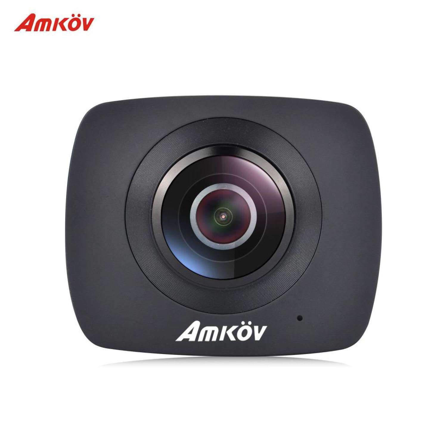 Yuxin Mall AMKOV AMK200S Panorama Dual Lens WiFi Action Sport Camera 960P LCD Screen TF Card Slot