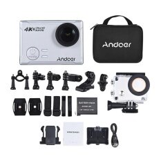 Andoer AN100 4K WiFi Action Sports Camera 30MP 1080P/120fps 2.0" IPS Screen 170� Wide Angle Waterproof 45m Support Gyro G-sensor FPV External Mic with Hard Case