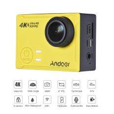 Andoer AN100 4K WiFi Action Sports Camera 30MP 1080P/120fps 2.0" IPS Screen 170� Wide Angle Waterproof 45m Support Gyro G-sensor FPV External Mic with Hard Case
