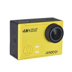 Andoer AN100 4K WiFi Action Sports Camera 30MP 1080P/120fps 2.0" IPS Screen 170� Wide Angle Waterproof 45m Support Gyro G-sensor FPV External Mic with Hard Case