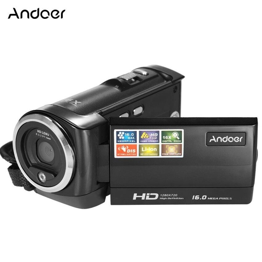 Andoer มินิแบบพกพาหน้าจอ HD 16Mp 16X ซูมดิจิตอล 720 จุด 30Fps ป้องกัน - เขย่าเครื่องบันทึกวิดีโอดิจิตอล DV camera กล้องวิดีโอ - นานาชาติ Andoer มินิแบบพกพาหน้าจอ HD 16Mp 16X ซูมดิจิตอล 720 จุด 30Fps ป้องกัน - เขย่าเครื่องบันทึกวิดีโอดิจิตอล DV camera กล้องวิดีโอ - นานาชาติ