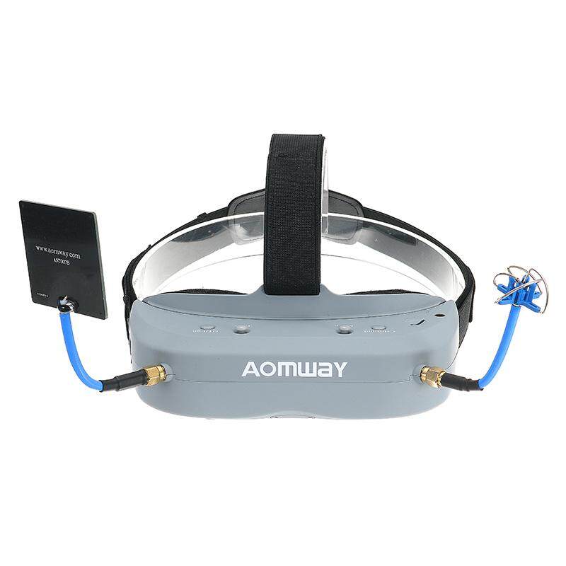 Aomway Commander Goggles V1 2D 3D 40CH 5.8g FPV Video Headset Dukungan HD Port DVR Headtracker-Intl